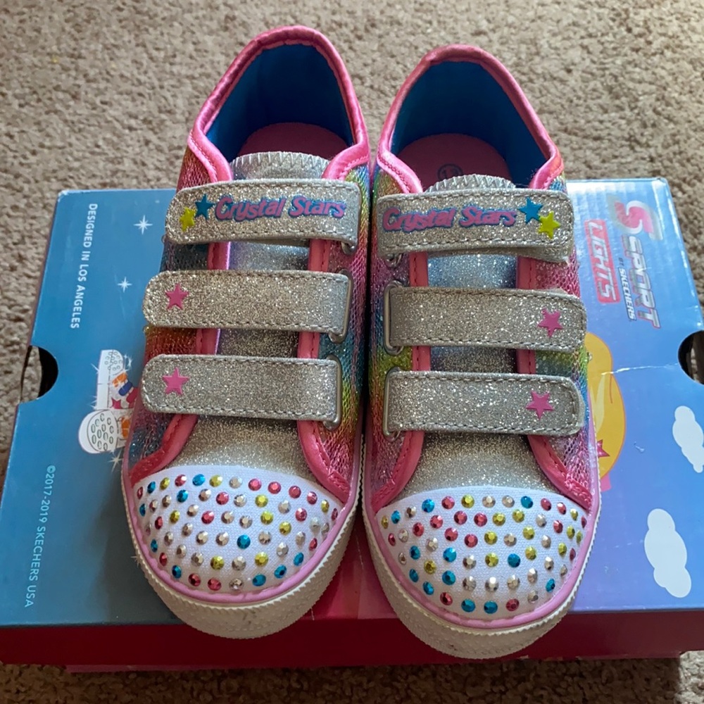 Skechers lights crystal stars shoes